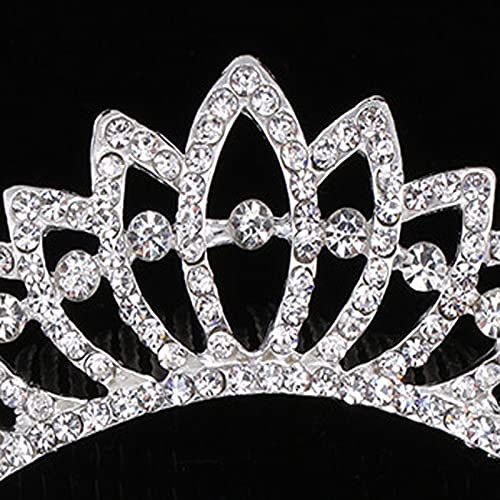 Tiara Corona Di Cristallo Per Matrimoni - Diadema Principessa Con Strass, Regalo Feste - Foto 13