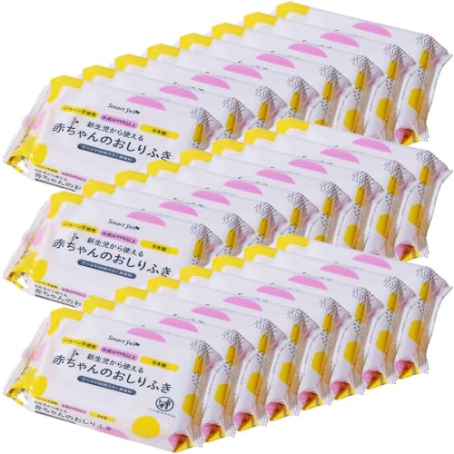 【おしりふき まとめ買い】 アイリスプラザ 赤ちゃんのおしりふき 日本製 新生児から使える 水分たっぷり99% 1920枚(80枚×24個) パラベン不使用 保湿成分 モモ葉エキス 配合 ノンアルコール 無香料 PGフリー プロピレングリコール不使用 やわらか ウェットティッシュ 手口ふきのサムネイル