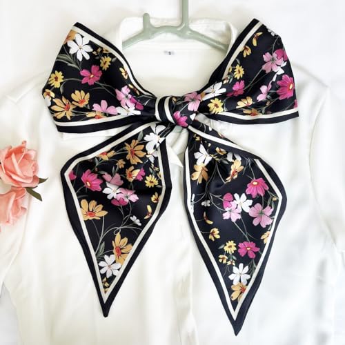 Silk Head Scarf for Hair Fashion Headwrap for Women Lightweight Neck Tie3