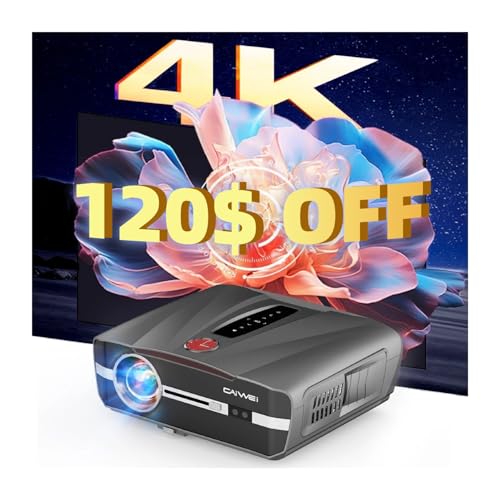 Image of Ultra HD 2300 ANSI Daylight Projector 4K , HDR10+ Daytime Movie Projector WiFi6, ToF Auto Focus, 38W DSP Sound, Two-Way Bluetooth, 300″Display NFC Screencast HDMI USB LAN Movie Gaming in Bright Room