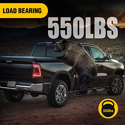 Image of Nilight Running Boards for 2009-2018 Dodge RAM 1500 2019 2020 2021 2022 2023 2024 1500 Classic Quad Cab Dual-Stage Textured Black Powder Coated Slip-Proof Side Step Nerf Bars