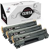 toner laserjet p1102 precios 🐙 KIT de 3 Negro cartuchos de tóner reemplazo para HP CE285A 85A