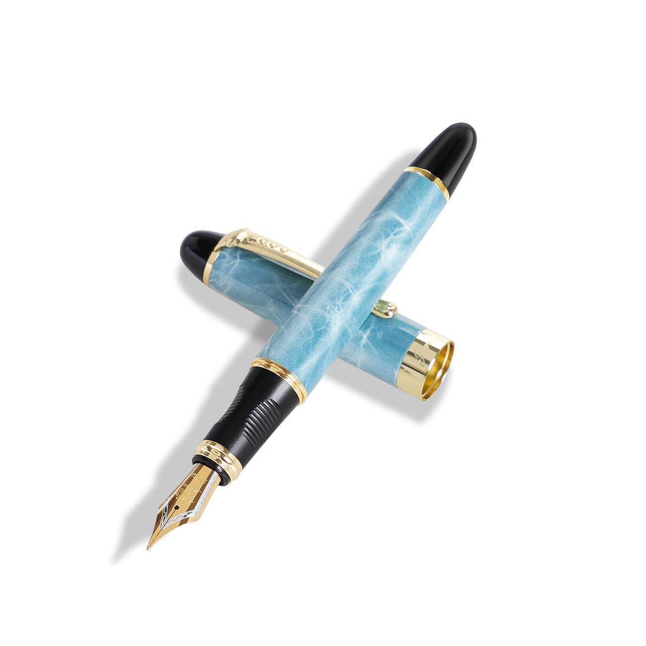 Amazon | jinhao 450万年筆3本セット 3色 18KGP ミディアムペン先