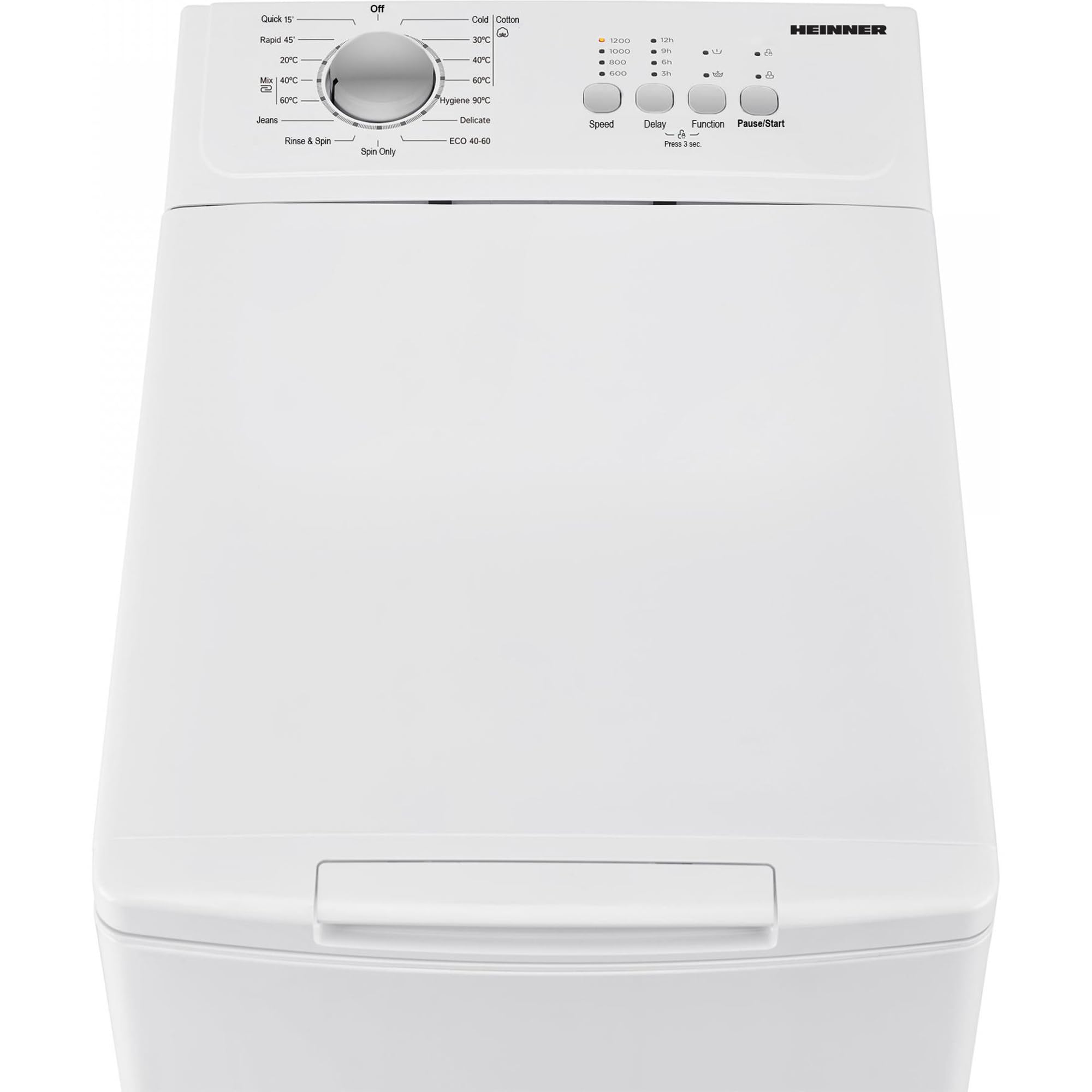 HWM-TL7012C++ 7 kg Toplader-Waschmaschine, 1000 U/min, 15 Programme, Energieklasse C, kompaktes Design mit Soft-Close-Deckel, 5 Jahre Garantie (7 KG)