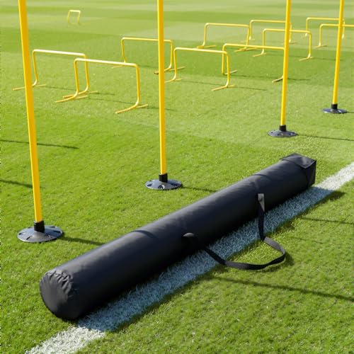 AOZUO Corner Flag Storage Bag 6 Feet x 7 Inch Black Tailgate Flagpole Duffle Bag Portable Oxford Color Guard Flags Bags with Handles and Zipper for Flagpoles Accessories Hockey Stick Bag