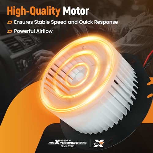 Image of maXpeedingrods HVAC Blower Motor with Fan Cage 700022 Fits for Ford E150 2003-2014 E150 Econoline 1997-2002 E250 E350 1997-2014, Heater Blower Motor Replaces # FOTZ18504A FO3126109 61500603