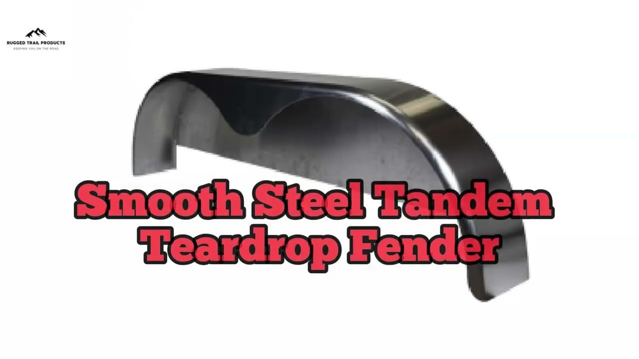 Smooth Steel Tandem Teardrop Fender for Double Axle Trailer - 68