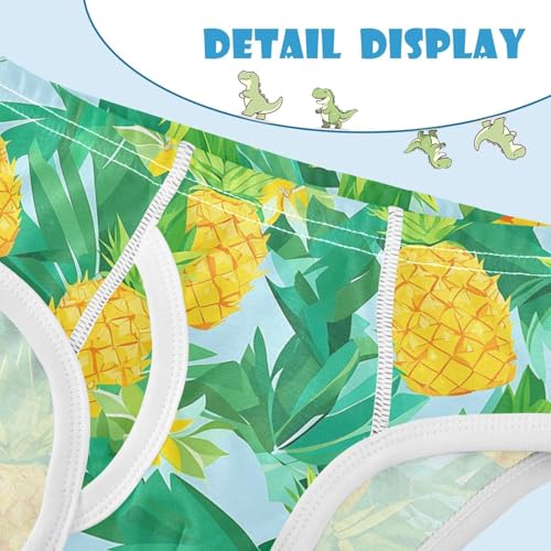 visesunny Boys Cotton Underwear Fruit Geometry Pineapple Leaf Printed Toddler Soft Training Briefs Size 2T-8Y for Kids4