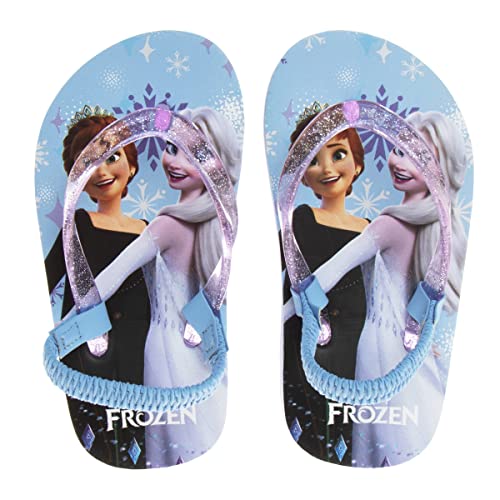 Image of Disney Girls Boys Character Flip Flops Sandals Kids Water Shoes - Minnie Mickey Moana Toy Story Frozen Cars Encanto Princess Thong Beach Slides Slip On Quick Dry (Toddler-Little Kid)