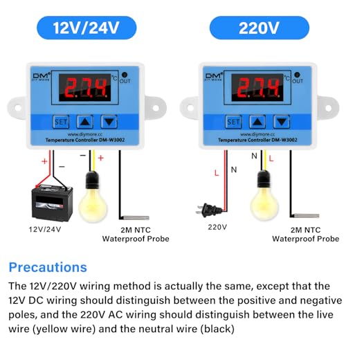 diymore Digital Temperaturregler AC 110V-220V Mikrocomputer Thermostat Controller Schaltmodul