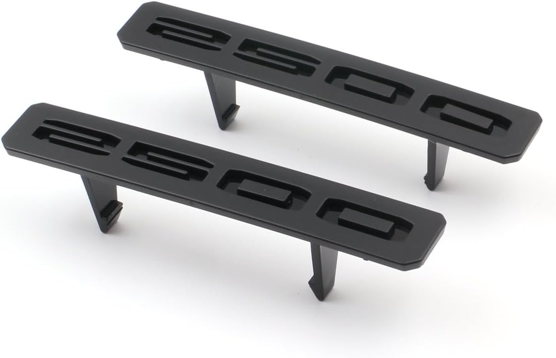 2Pc Front Bumper Fascia Side 2500 Emblems 3D Nameplates Badge Replacement for 2024+ Sierra 2500HD 86578370 86578372 (Gloss Black)