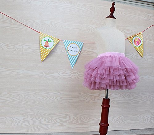 Image of Tutu Skirt for Baby Girl Toddler 6 Layered Tulle Skirts 1-8T