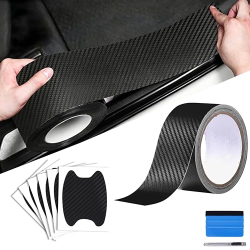 Fibre de carbone 3D LZLRUN film adhésif de protection pour rénover les montants de porte