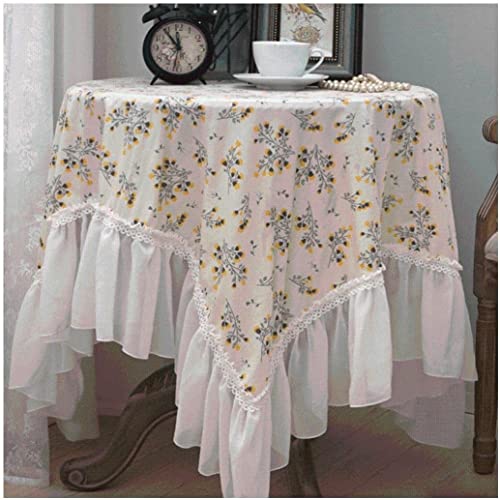 GHQYP Tischdecke Idyllische Falten, Tischwäsche Französisch Elegante und...