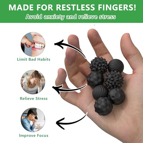 Jastown 4 Stück Magnetische Fidget Kugeln, Anti-Stress Sensorik Spielzeug aus Silikon, Magnetische Kugeln für Erwachsene & Kinder, Stressabbau & Entspannung, Motorikspielzeug für Zuhause & Büro