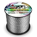 Ashconfish línea de pesca trenzada – Resistencia de color real – 4 y 8 trenzashebras – de 6 lb 8 lb a 300 lb – resistente a la abrasión trenzada líneas – Increíble Superline – cero elástico –