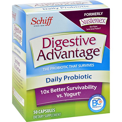 Schiff Vitamins Digestive Advantage - Daily Probiotic - 50 Capsules, Health Supplements, Probiotics