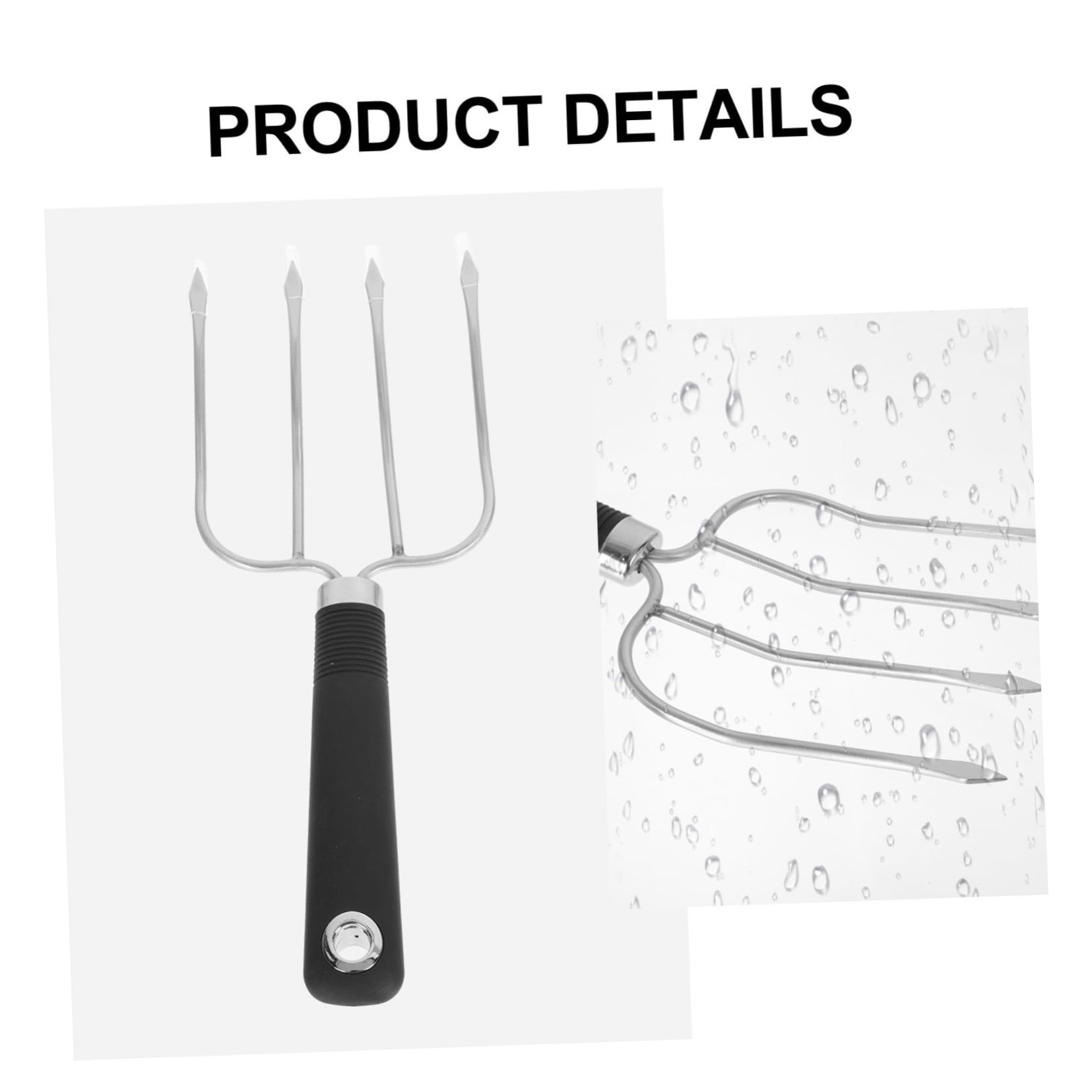 Toyvian 3 Pezzi Barbecue Inossidabile con Strumento per Grigliate Utensile per Arrosti Carne e Pollame per Picnic