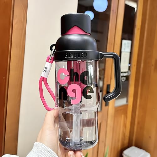 Image of THE VENTI SHOTAY Classic Unbreakable Water Bottle with Sipper BPA Free, Leak-Proof Water Bottle Ideal for Office, Sports, School, Gym (Handle - 900ML-Black)