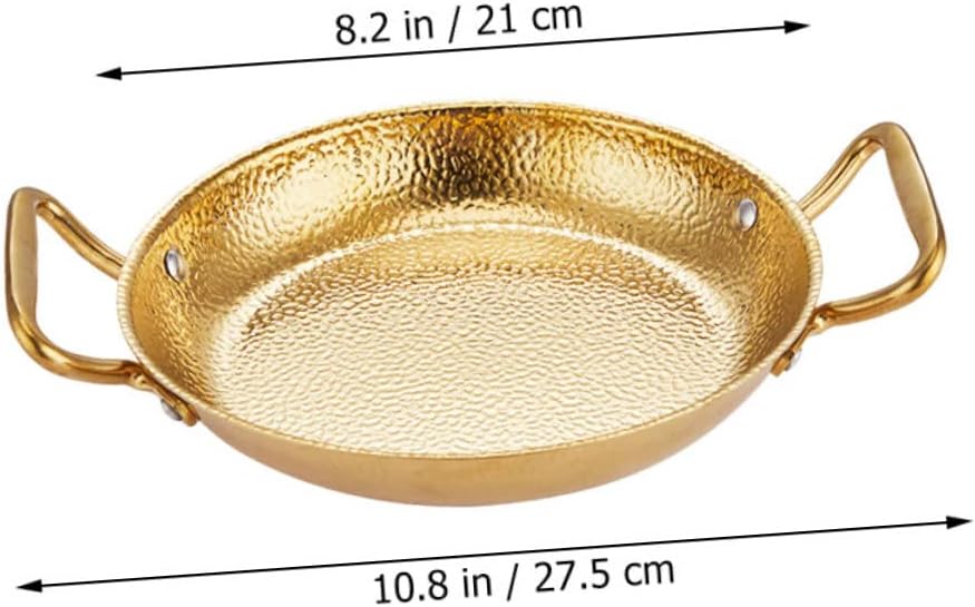 VOSAREA Kitchen Cooking Pan Daily Use Hot Pot Stainless Steel Pan Paella Pot Cookware