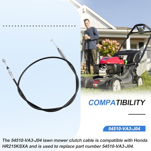 DZBQ 54510-VA3-J04 Clutch Cable Fits for Honda HR215KSXA, Walk-Behind Lawn Mower Brake Cable, Replacement Part for HR215KSXA