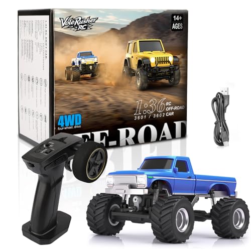 VoleRusher RC [4WD Edition 1/36 Scale Mini RC Crawler Car, Toys for Age 8-14 Old...