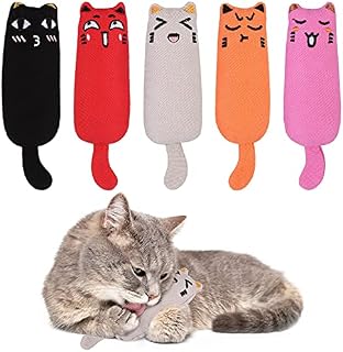 ADAKEL 5 Pieces Cat Catnip Toy  Cat Chew Toy  for Pet Cat Playing Chewing Teeth Cleaning