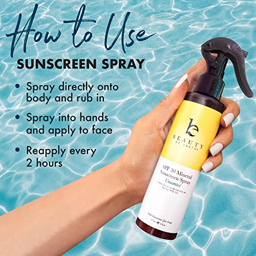 Spf 30 Mineral Sunscreen Spray - Reef Safe Spray Sunscreen For Sensitive Skin For Kids Sunscreen Spray, Toddler Sunscreen, Baby Sunscreen Spray, Sunblock Spray, Suntan Lotion Spray - Unscented #TOP3
