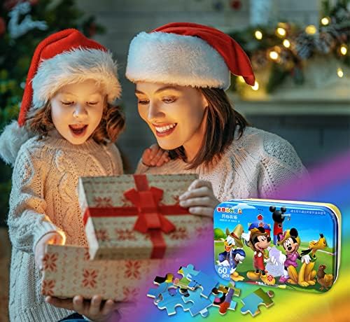 NEILDEN Disney Mickey Mouse Puzzles in a Metal Box 60 Piece for Kids Ages 4-8 Jigsaws Puzzles Girls Boys Great Gifts for Children (Mickey Mouse) 7 51MP0YbJNFL. AC