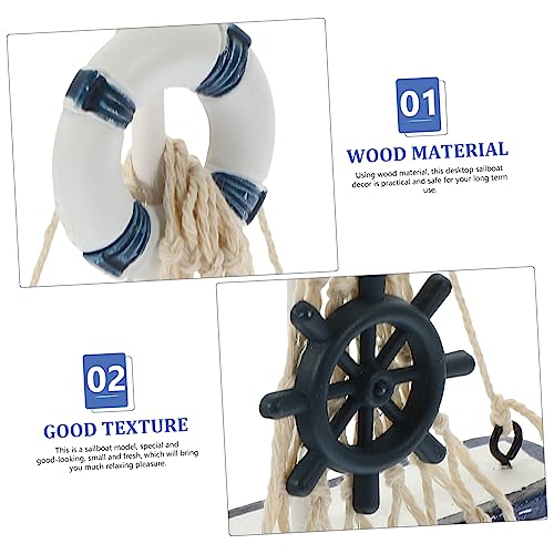 IMIKEYA Vela Mediterrânea Modelo De Náutico Mediterrâneo Modelo De Veleiro Pequeno Modelo De Estilo