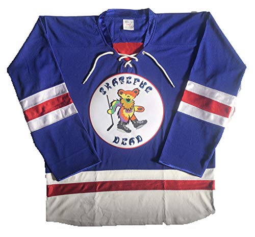 Skateful Dead Jerseys - Two (2) Colors and 10 Sizes; We Add Your Name and Number (Blue, Adult M)