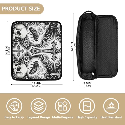 Bolsa de viaje para herramientas de cabello y tapete resistente al calor impermeable para planchas, rizadores y organizador portátil miniatura 4