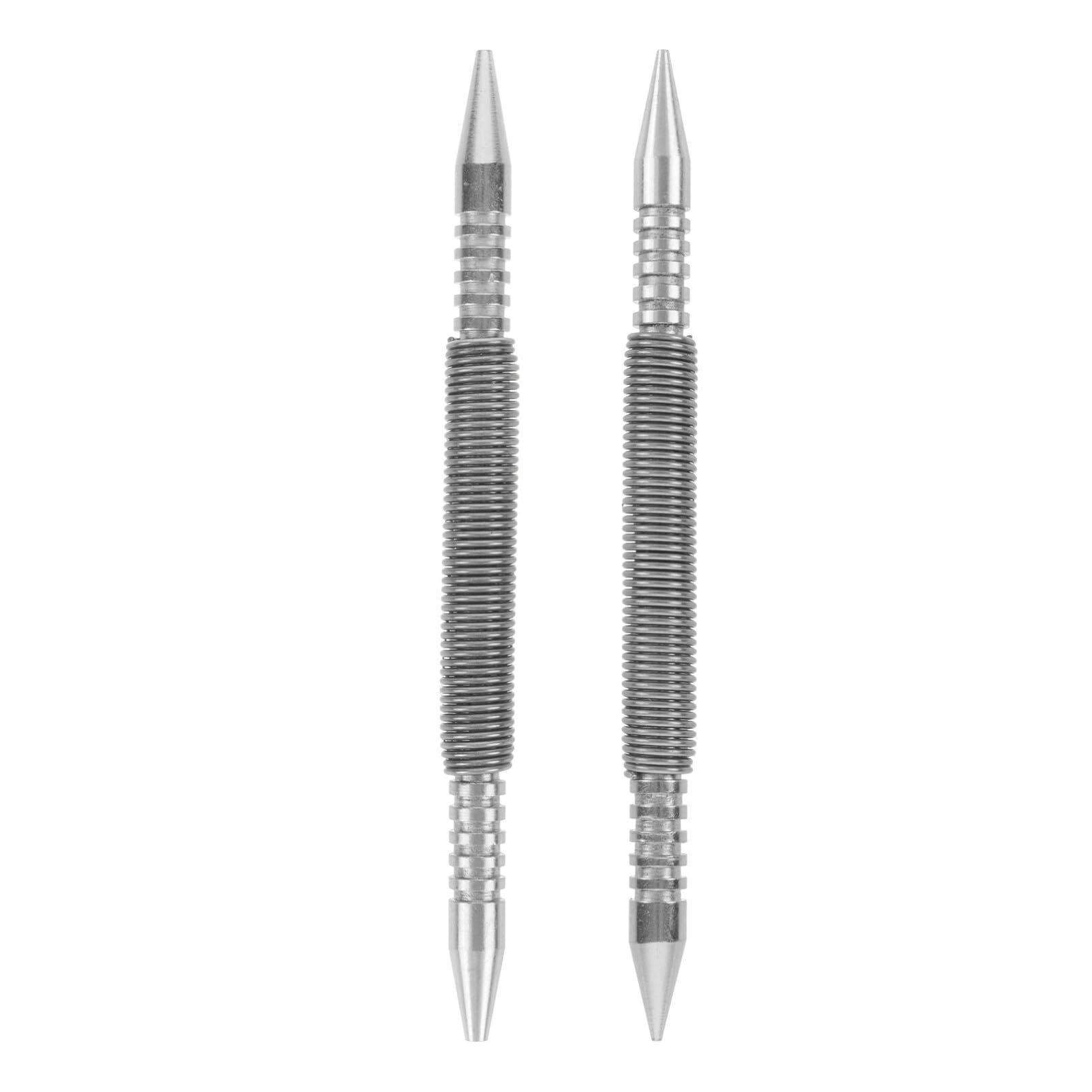 ARTIBETTER 2pcs Spring-loaded Nail Punch Set for Professionals Heavy Duty Drift Punch for Wood Metal Glass
