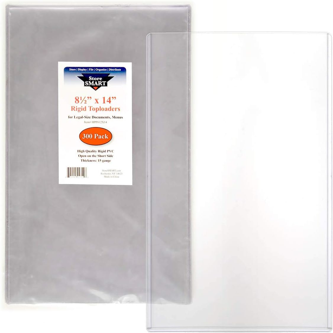 StoreSMART - Clear Rigid Toploaders - 8 1/2" x 14" - Legal Size - 25-Pack - HPP812X14-25