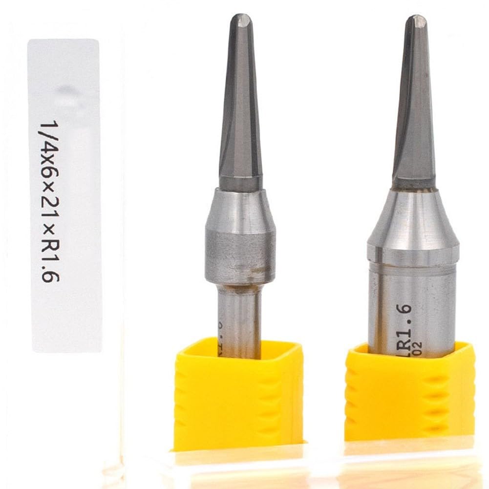 1/2inch & 1/4inch TCT Router Bits, V Groove CNC Milling Cutter For Woodworking, Wood Bending, Plywood Cutting, Smooth Grooving, Rounded Bottom Router Bit, Furniture Panel Groover(1/4inch+1/2inch)