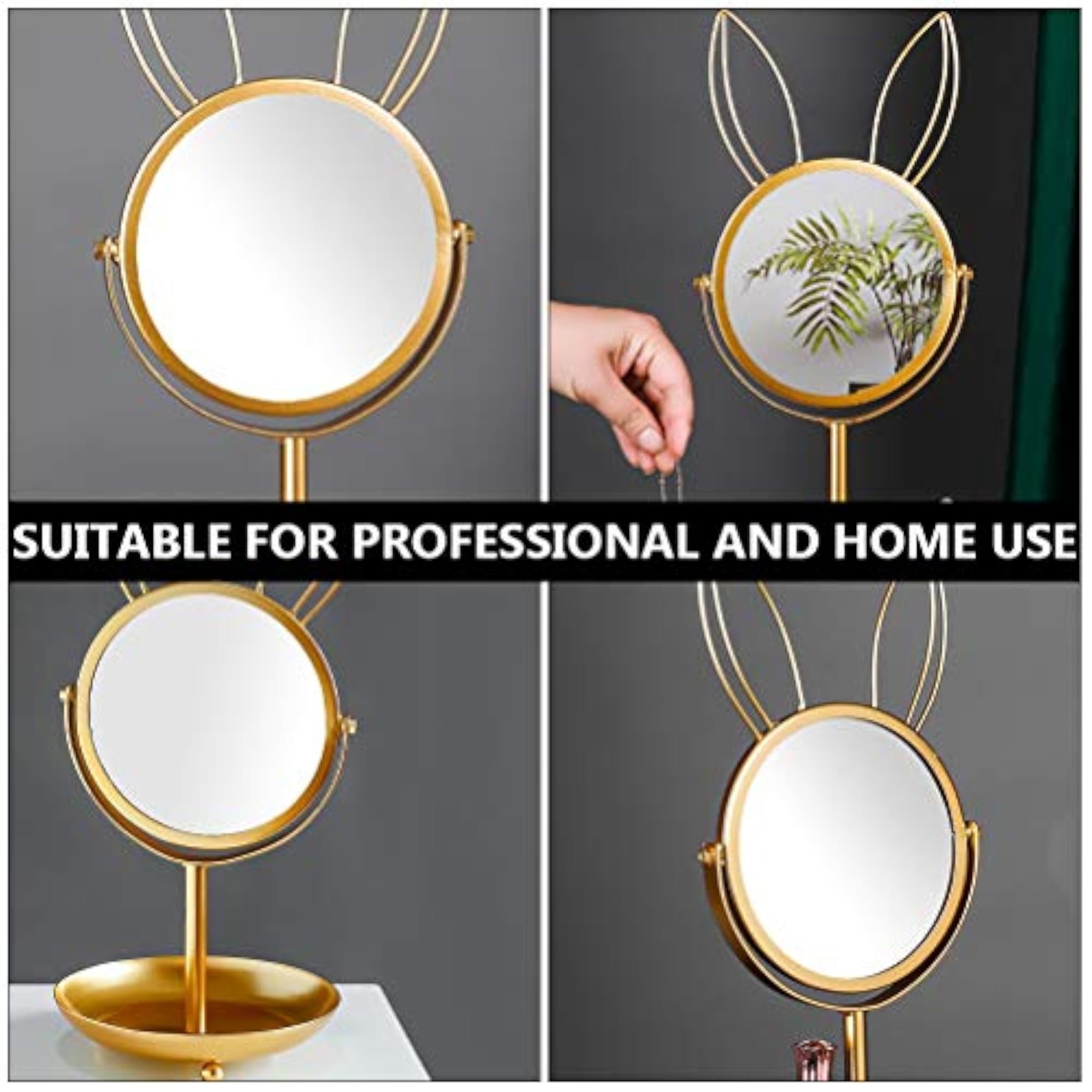Rabbit Design Vanity Mirror with Storage Shelf