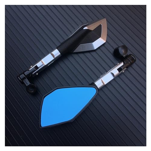 Espejos retrovisores moto aluminio CNC 8mm 10mm espejo retrovisor lateral plata