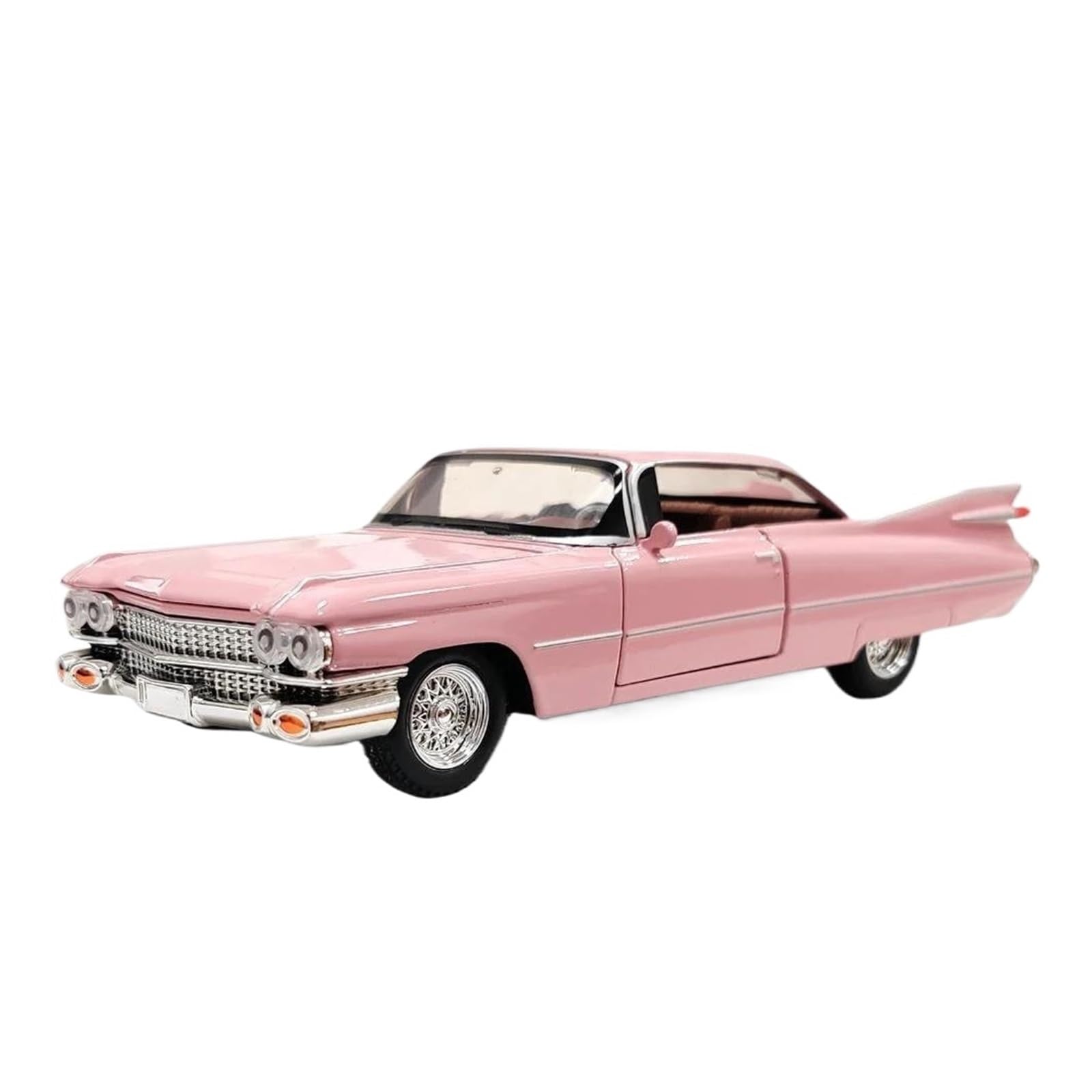 1:32 per Cadillac per Eldorado per Biarritz Modello classico retrò di auto | (Batterie non incluse) Modello di auto pressofusa in lega di metallo(Pink)