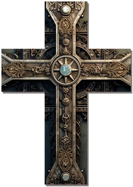 Miniatura 6 de Imahoocool Arte espiritual de madera rústica, cruz, iglesia, decoración de habitación para el hogar