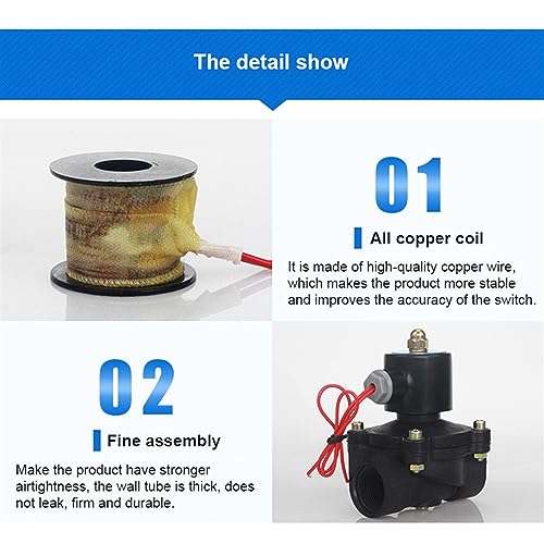 Électrovanne DC12V étanche DN15 blocage automatique de l'eau et de l'air