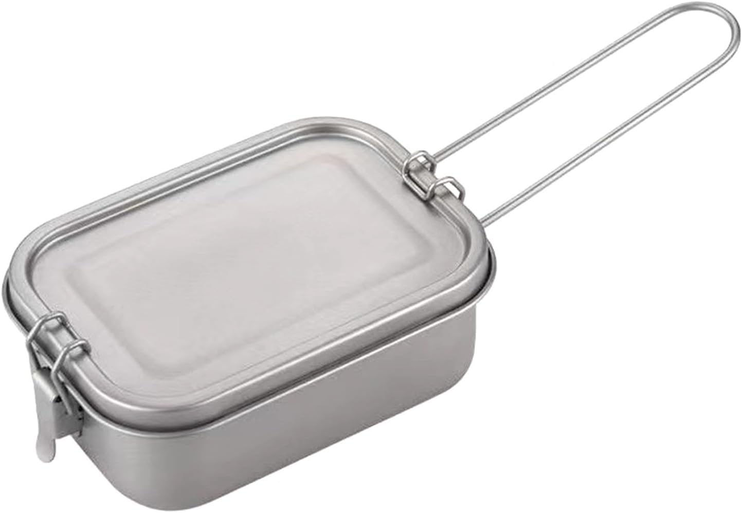 800ml/1200mlポータブルピクニックベントスボックスメタルアロイベントスコンテナキャンプ長方形ランチボックス屋外調理器