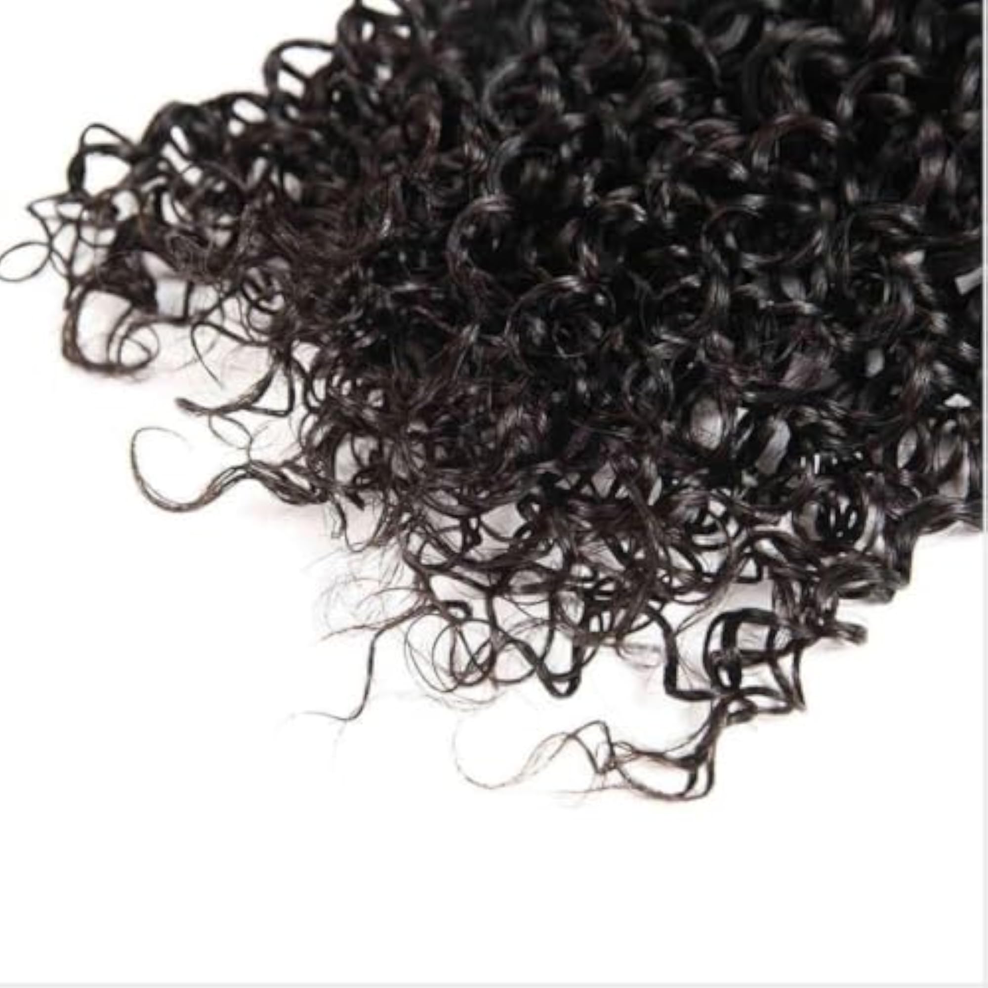 Curly Weft Human Hair Extension for Women, 16 Inch