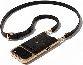 Bandolier Hailey Chrome Leather Crossbody Case iPhone 17 Pro Max - Black/G
