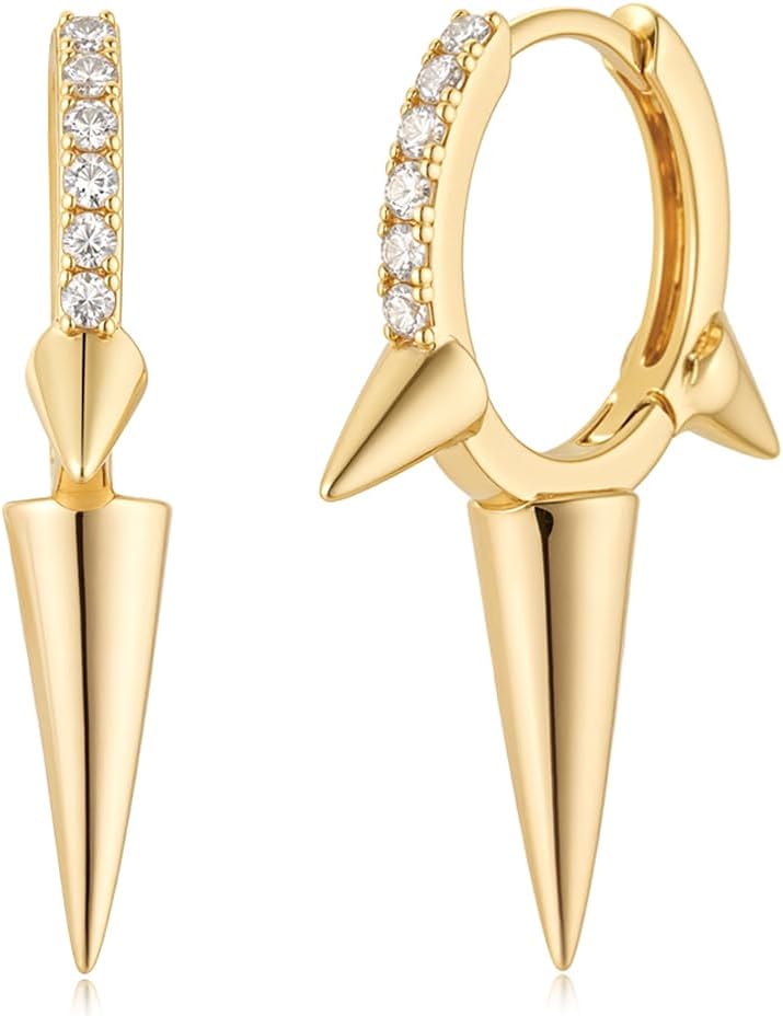 MYEARS Women Hoop Earrings Gold Huggie 14K Gold Plated Small Simple Hypoallergenic Everyday Jewelry