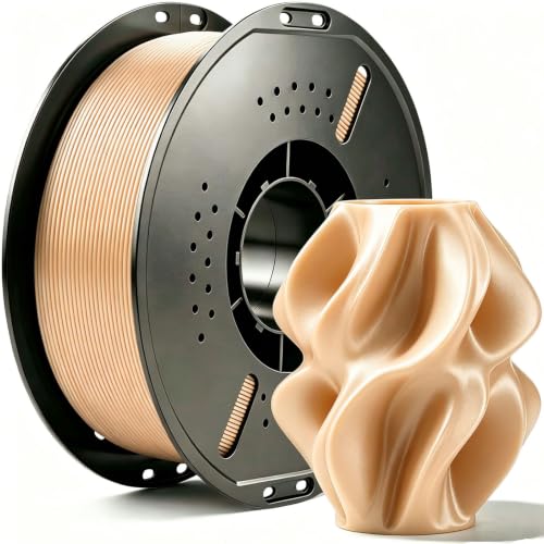 LVVJ3D Silk PLA 3D Printer Filament, Silk Skin Beige Filament 1.75mm 1KG