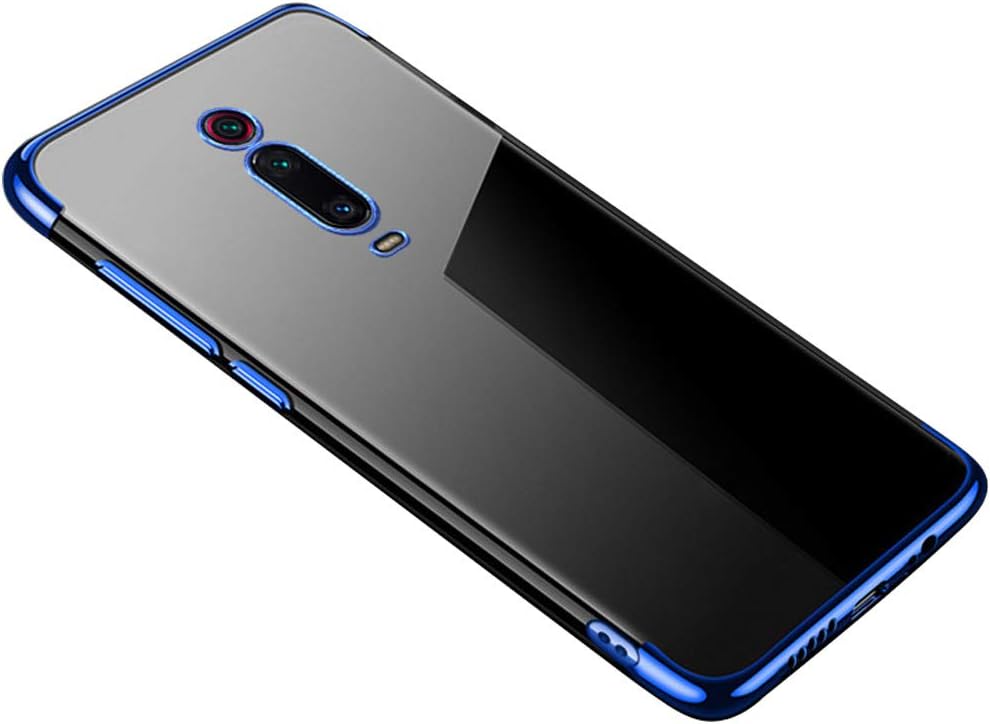 BLUGUL Designed for Xiaomi Mi 9T /9T Pro Case, Electroplating Coloring, Crystal Clear Transparent, Ultra-Thin Soft TPU Gel Cover for Xiaomi 9T Pro /9T Blue