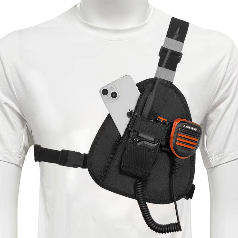 Radio Chest Harness Shoulder Radio Holster Chest Pack Adjustable Walkie Talkie Tactial Vest for Motorola Baofeng UV82 Retevis Retevis HYT