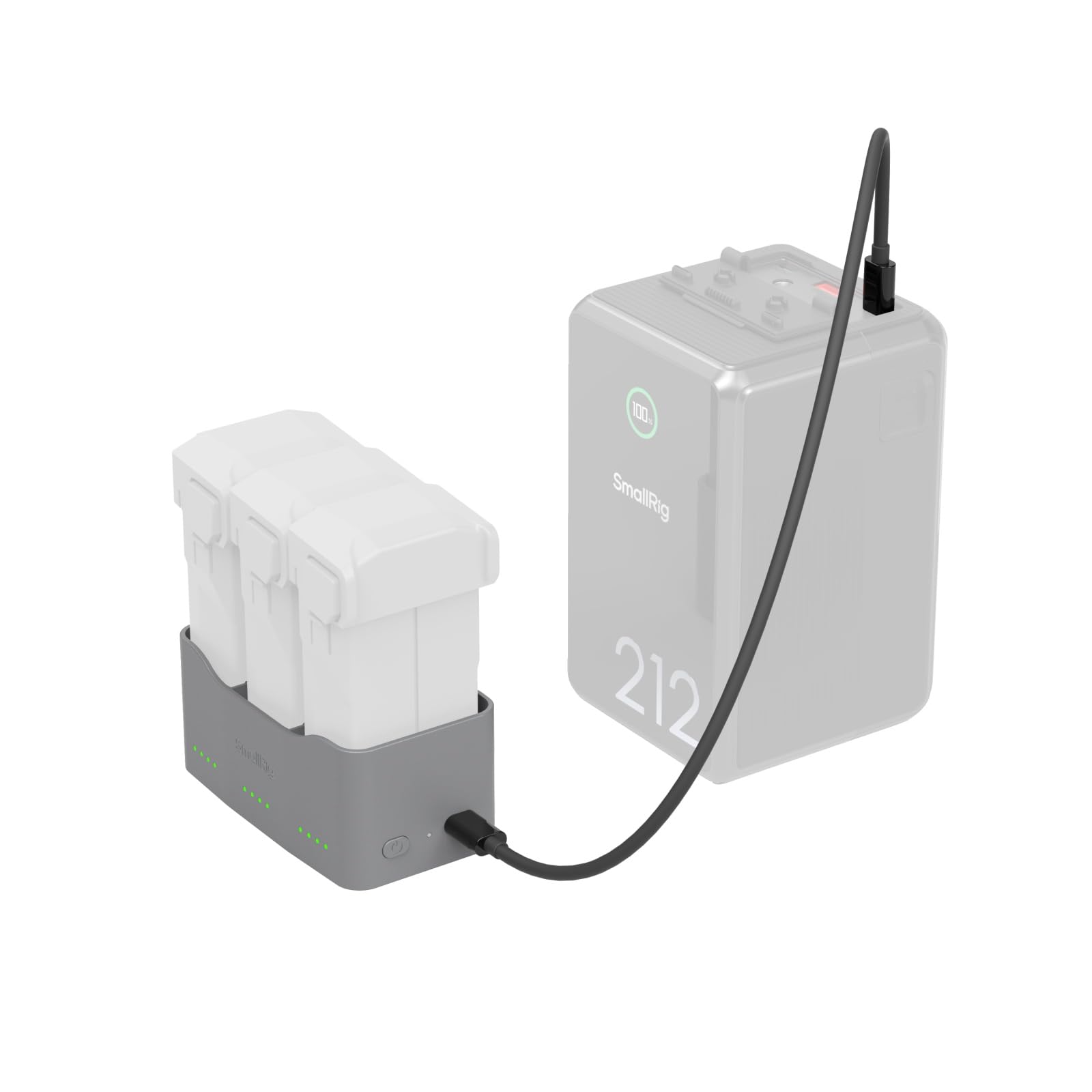 SMALLRIG 65W 3-Kanal-Akkuladegerät für DJI Mini 5/4 / 3 Pro, für DJI Mini 3 Intelligente Flugakkus, Schnellladegerät mit 5 Modi, USB-Ausgang und Mehrfachschutz - 6501