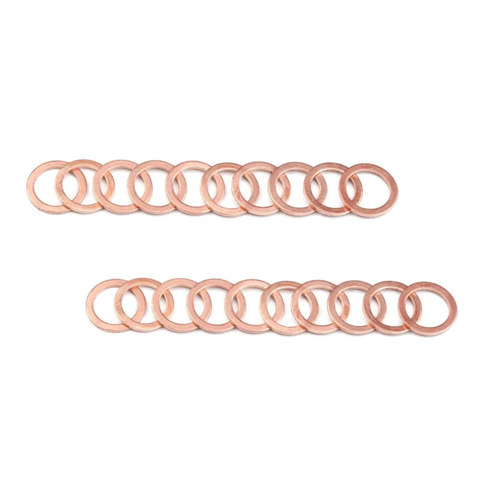 Arandelas, 20 Arandelas de Cobre Macizo, Juntas Planas, espaciadoras, Sujetadores, herrajes(M22X28X1.5mm)
