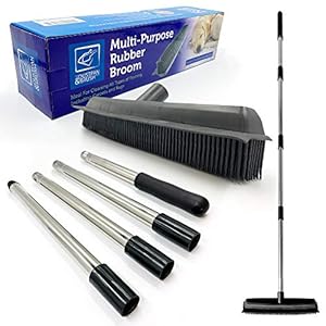 Rubber Broom Carpet Brush Indoor Floor & Carpet Sweeper Silicone Bristle Remove Pet Cat Dog Hair From Flooring Pile Rug…